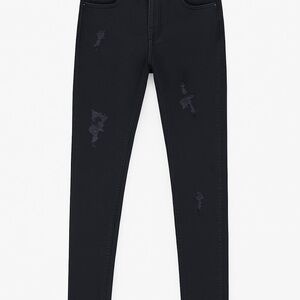 YMI Black Skinny Jeans with Distressed Detailing